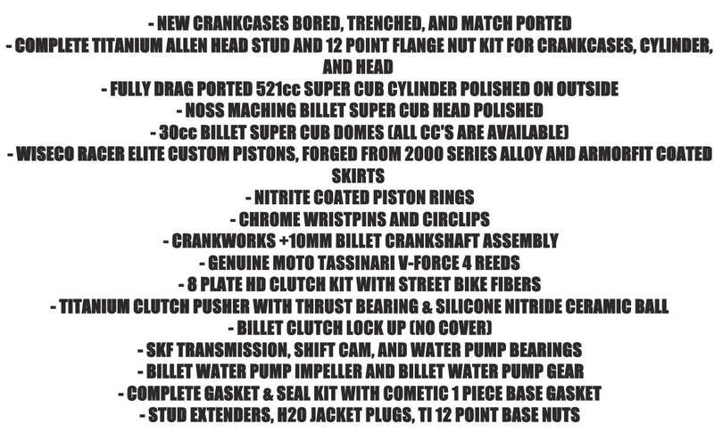 Banshee 485 Super Cub Machined Cases 73m x 58m Supercub Motor Engine Kit Case