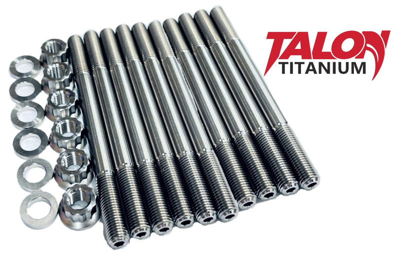 YZFR6 YZF R6 Ti Cylinder Head Studs TITANIUM Head Stud Bolt 12 Pt Nut Kit Set