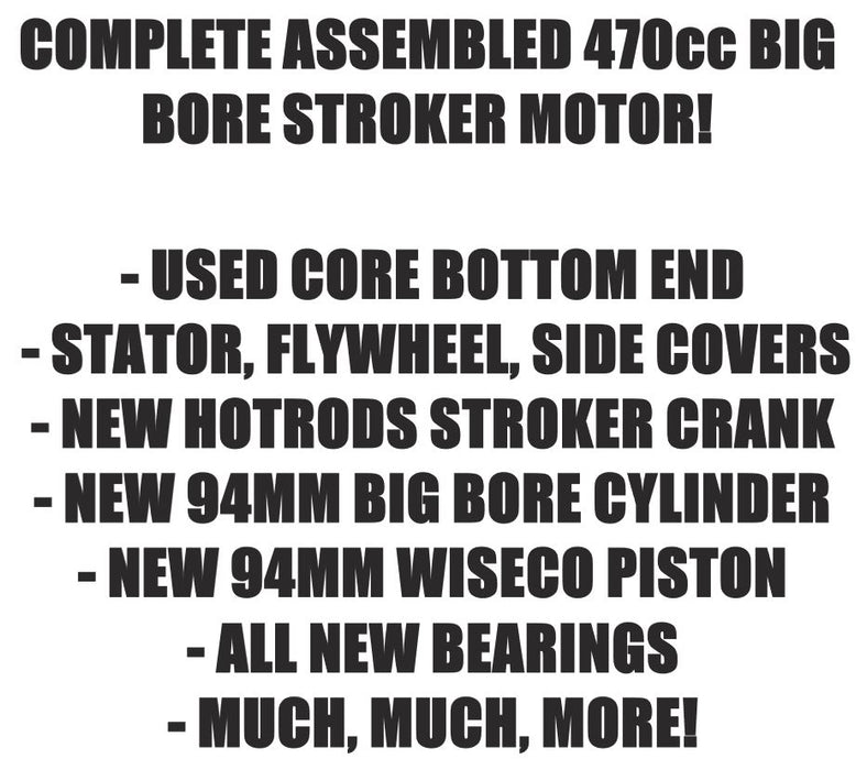 DRZ400 DRZ DR-Z 400 Rebuilt Motor Engine 470cc Big Bore Stroker Complete Build