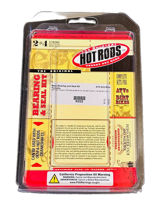 🔥YZ450F WR450 Hotrods Crank Bearings Hot Rods Crankshaft Main 93306-30633-00 ⚡