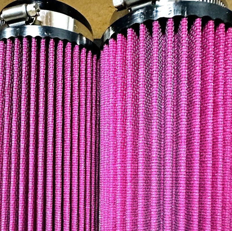 Banshee Keihin PWK Carb 8” Air Filters 8 Inch K&N Style Long Red Filter Pair Set