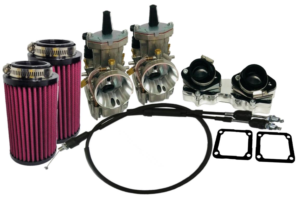 Yamaha Banshee 28mm Carb Kit PWK Style Dual Carburetor Kit Intake Mani