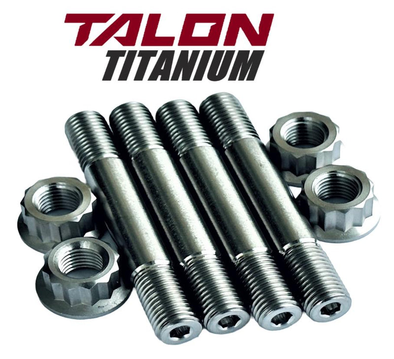 Yamaha Wolverine X2 X4 Exhaust Studs TITANIUM Head Pipe Stud 12 Point Nut Kit
