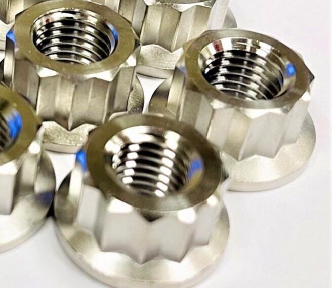 Yamaha Wolverine X2 X4 Exhaust Studs TITANIUM Head Pipe Stud 12 Point Nut Kit