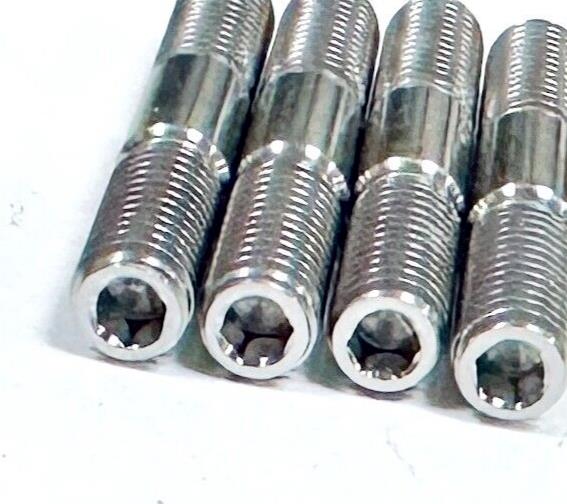 Yamaha Wolverine X2 X4 Exhaust Studs TITANIUM Head Pipe Stud 12 Point Nut Kit