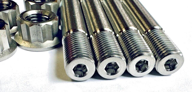 06-20 YZFR6 TITANIUM Exhaust Studs Nuts Manifold Gaskets Head Pipe Stud Nut Kit