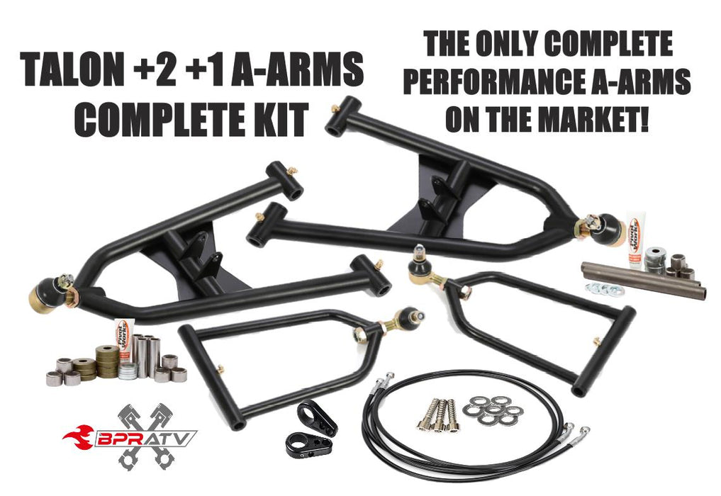 Banshee +2 A-Arms Front Wider Performance A Arm Brake Line Clamps COMPLETE KIT