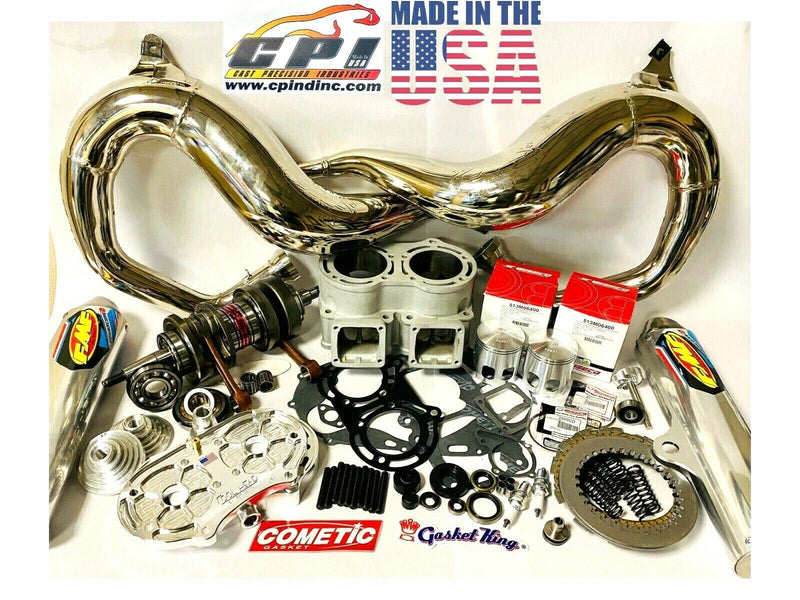 Banshee 421 Cub Cylinder Kit Complete Rebuilt Motor Engine Rebuild Exhaust Pipes