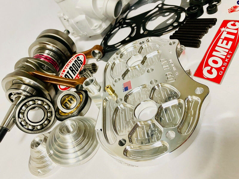 Banshee 421 Cub Cylinder Kit Complete Rebuilt Motor Engine Rebuild Exhaust Pipes