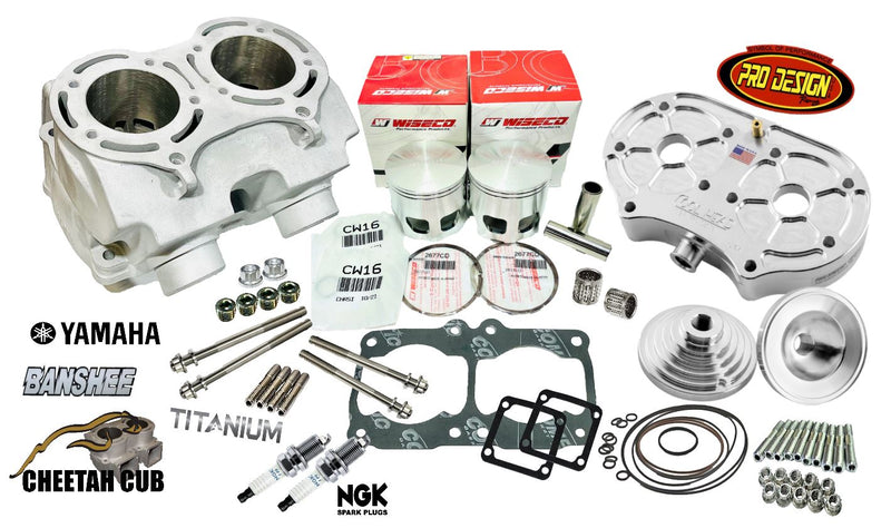 Banshee 4 mil 421cc Serval Cylinder Big Bore Top End Rebuild Cool Head Domes Kit
