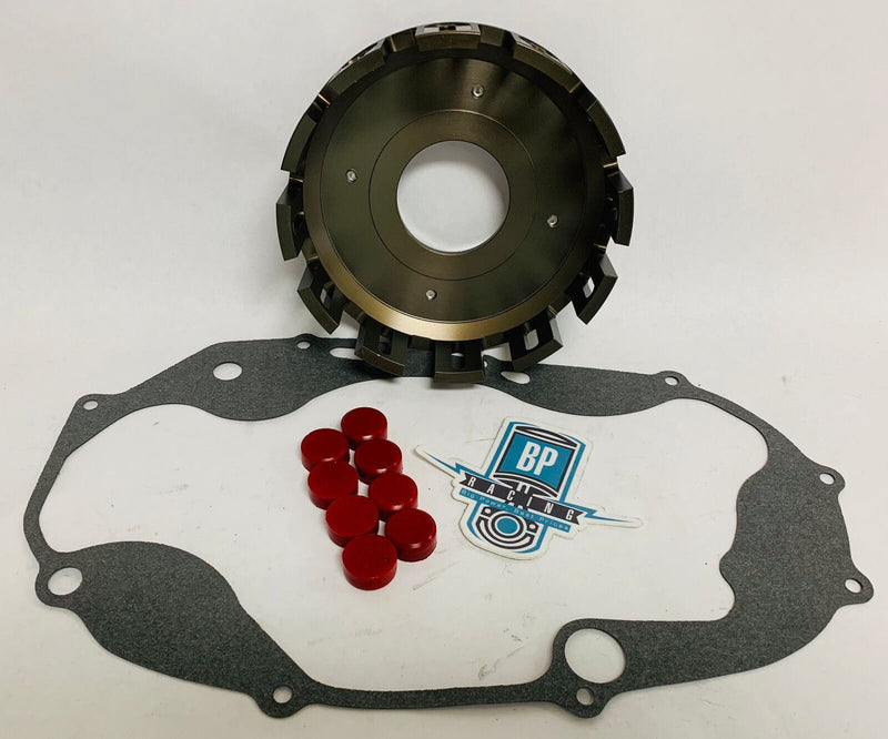 Yamaha Banshee Billet CNC Clutch Basket Red Cushions Bushings Cover Gasket