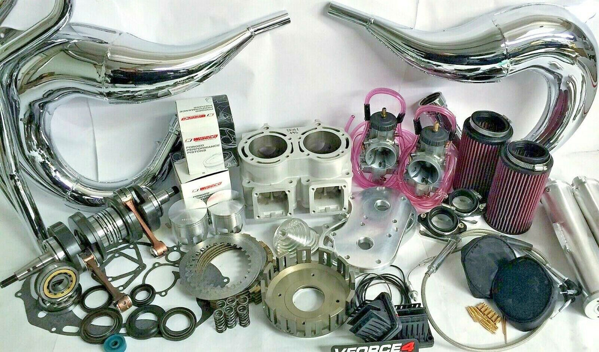 Banshee 421 Serval Cub Complete Motor Engine Top Bottom Assembly Pipes Carbs Kit
