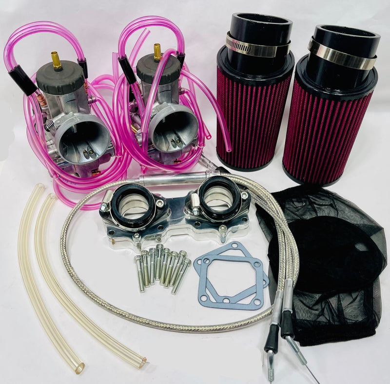 Banshee 38mm Air Striker 38 mil PWK Knock Off Complete Carbs Carb Kit Cable