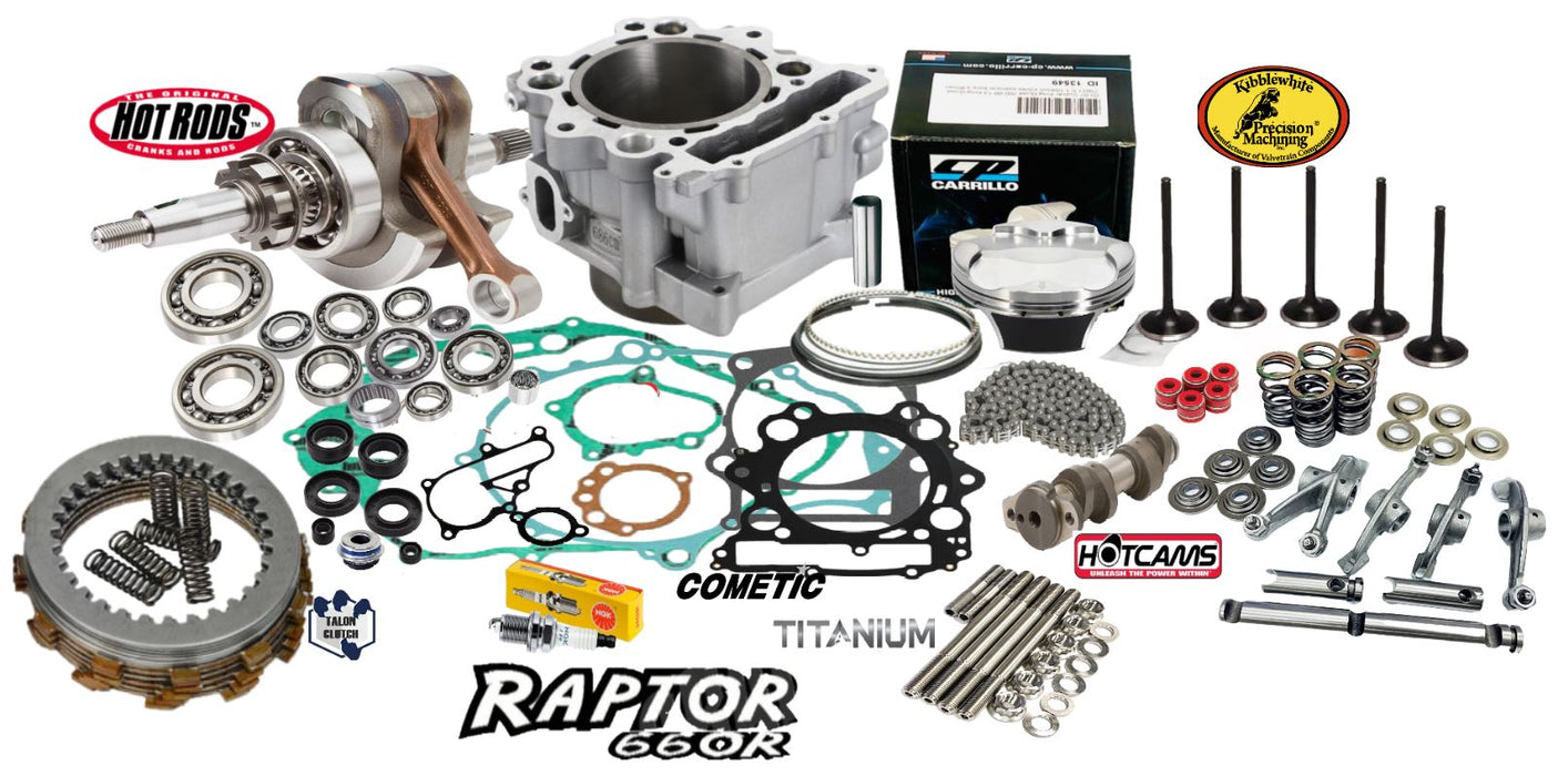 Raptor 660 102 Big Bore Stroker Kit Stage 3 Hotcam Kibblewhite Valves Rocker Arm