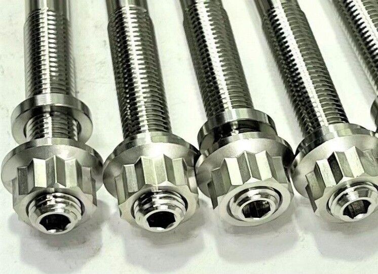 06 07 08 KX450F KX 450F Ti Cylinder Head Studs Titanium Alloy Ti-6 Stud Kit Set