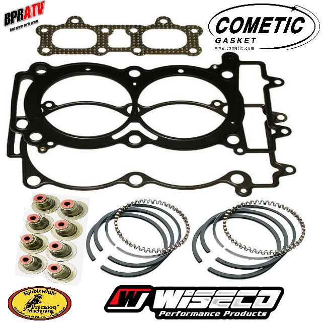 11 12 RZR XP 900 Wiseco Piston Rings 93mm Stock Ring Seals Top End Gaskets Kit