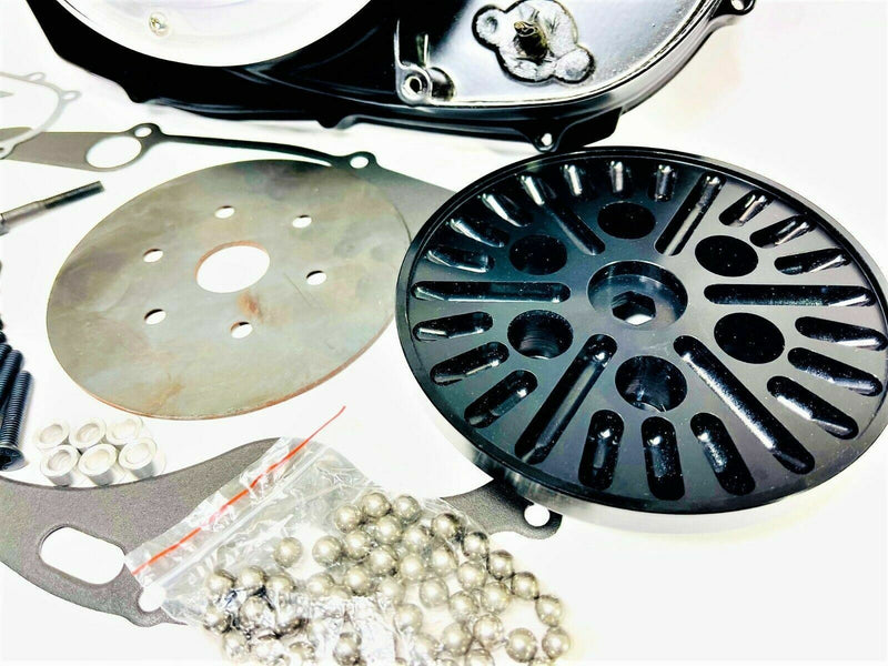 Banshee Ball Bearing Lock Up Black Out Quick Change Clutch Cover See Thru Kit