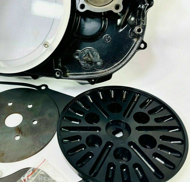 Banshee Ball Bearing Lock Up Black Out Quick Change Clutch Cover See Thru Kit