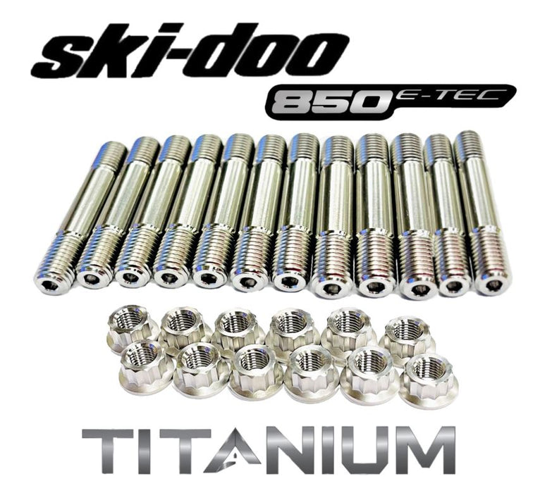 Ski-Doo Summit 850 Edge XP S Cylinder Head Stud Bolts TITANIUM Studs Screws Kit