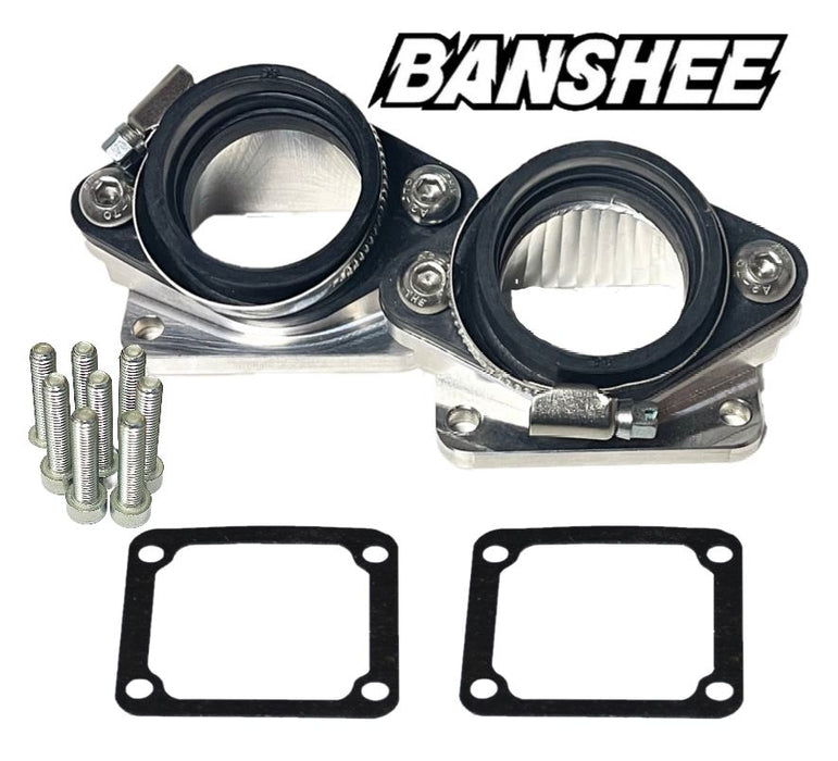 Banshee Keihin Carb Intake Manifolds Billet Dual 38mm 39mm 41mm Larger Carbs