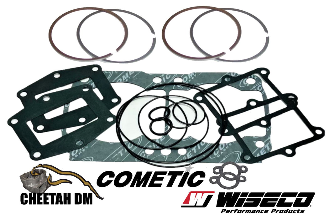 Banshee DM Cylinder Piston Rings Wiseco 3071TD 78mm Ring Set Cometic Gasket Kit