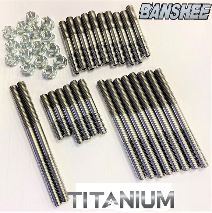 Banshee Cases Trenched Machined 10mm Striker Crank 465cc Cub Titanium Stud Kit