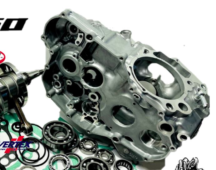 13 14 RMZ450 Cases Rebuild Kit Complete Top Bottom Motor Engine Crankcase Set