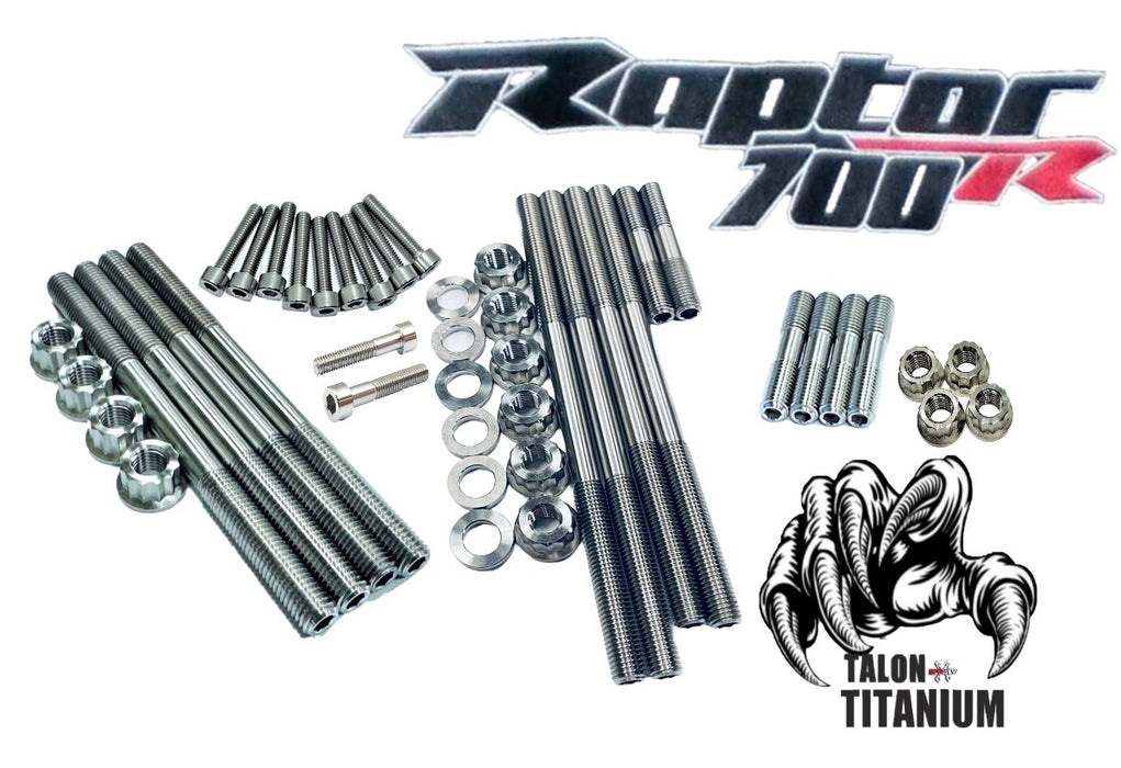 Raptor 700 Cylinder Head Exhaust Studs Complete TITANIUM Top End Stud Bolt Kit