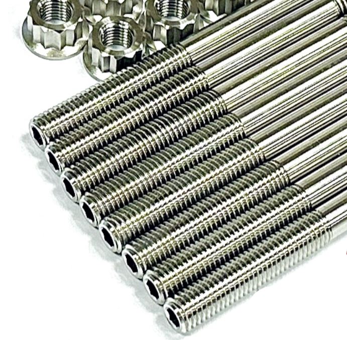 Brute Force KVF Teryx 750 Ti Cylinder Head Studs TITANIUM Stud Bolt Nut Kit Set