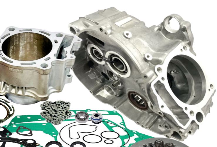 04 05 TRX450R Cases Complete Top End Bottom End Rebuild Motor Engine Crankcases