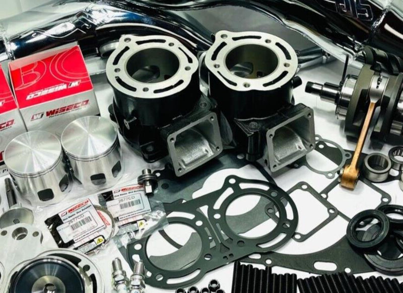 Banshee Ported Cylinders Rebuild Kit Top Bottom End Port Polish SLP Exhaust Pipe