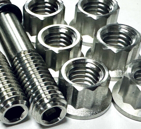 06-14 Grizzly 700 TITANIUM Exhaust Studs Ti Head Pipe Cylinder Head Stud Nut Kit
