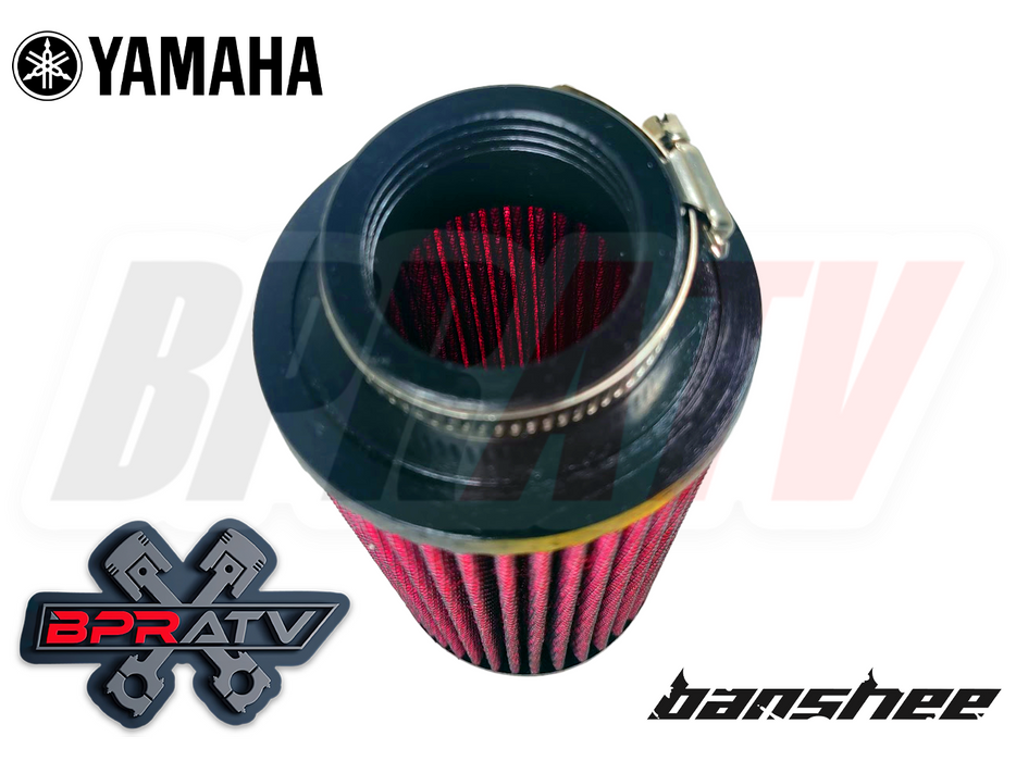 Yamaha Banshee CUB 6" Air Filter Pods 2.25" Flange PWK 33-36mm & OUTERWEARS Pair