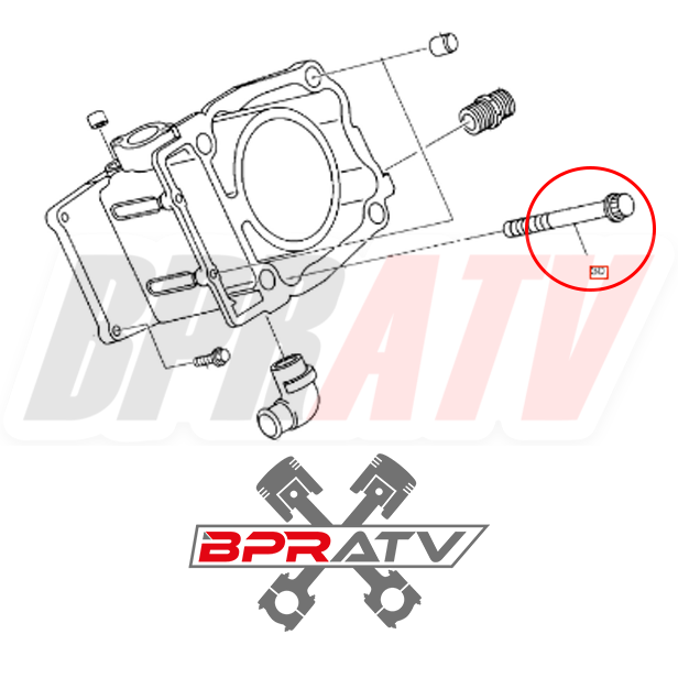 Polaris Scrambler 500 TITANIUM Cylinder to Crankcase Stud Kit Bolt Kit 3084873