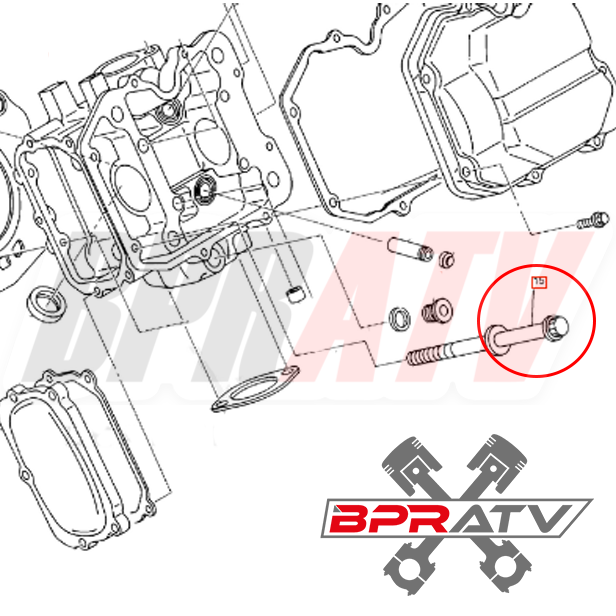 Polaris Sportsman X2 500 TITANIUM Cylinder HEAD Stud Kit Studs Bolt Kit 3084875