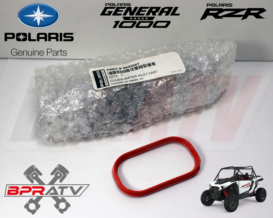 Polaris General 1000 4 OEM Water Inlet Cover Titanium Bolts Inlet Gasket 5632557