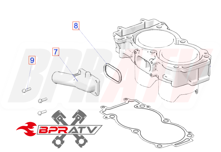 Polaris XP1000 XP 1000 OEM Water Inlet Cover Titanium Bolts Inlet Gasket 5632557