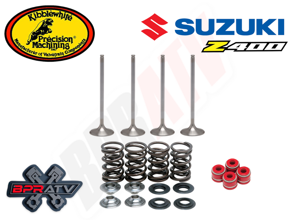Suzuki LTZ400 Z400 LTZ Kibblewhite +1 Intake & Exhaust Valves Springs Seals Kit