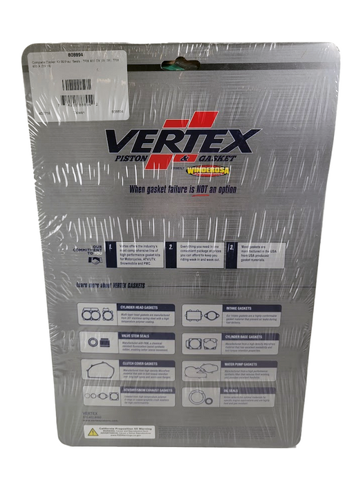 05-08 Honda TRX400EX TRX 400EX 400X Vertex Complete Gasket Kit 808894 Winderosa