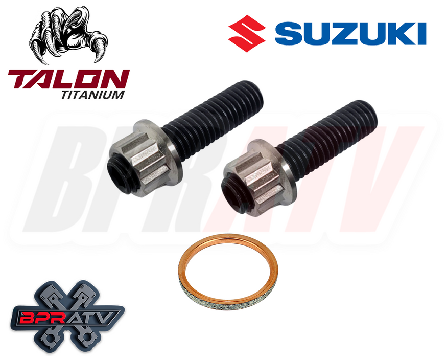 92-94 Suzuki DR650SE DR650SES Studs Ti Nuts Exhaust Manifold Gasket Repair Kit