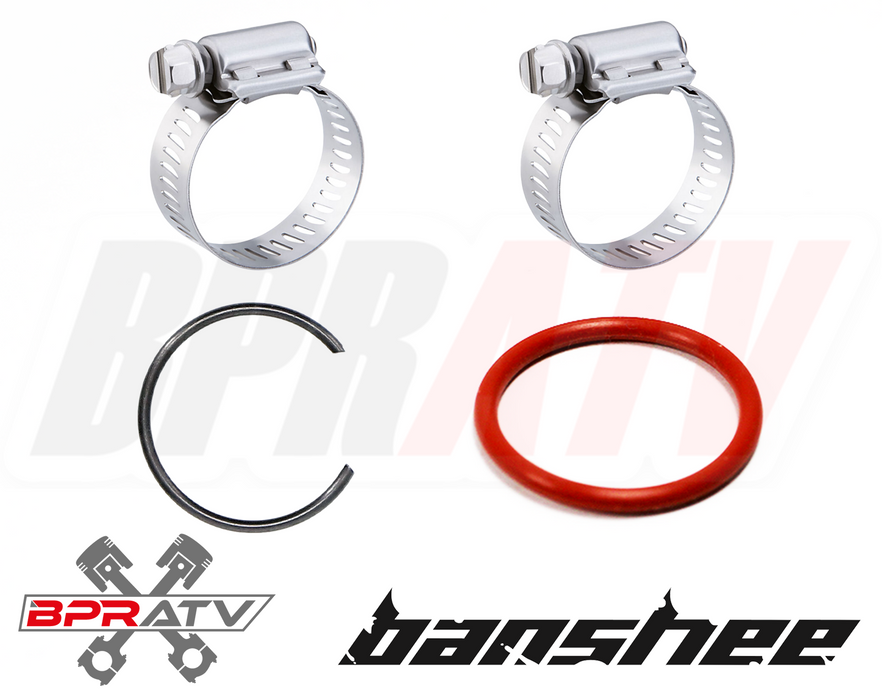 Yamaha Banshee Coolant Tube SILICONE O-Ring Circlip Clamps to Clutch Cover Fix