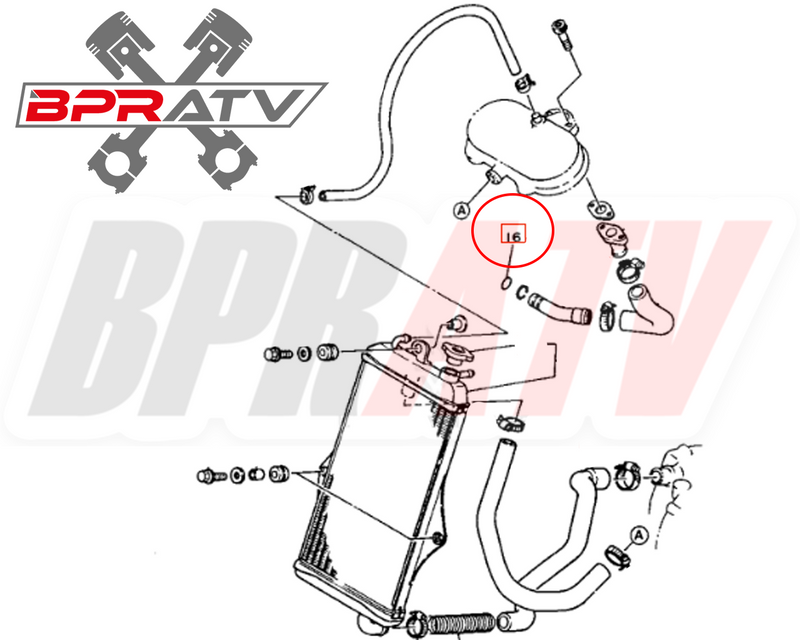 Yamaha Banshee SILICONE O-ring O Ring Coolant Transfer Tube On Clutch Cover Case