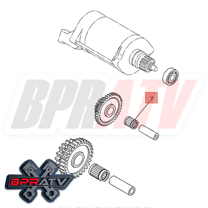 Yamaha Grizzly Kodiak Rhino Wolverine YFM 400 450 660 SKF Starter Needle Bearing