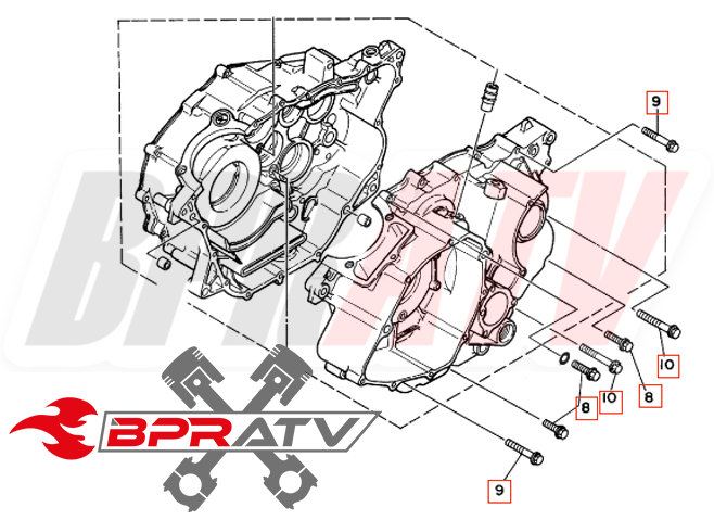 Yamaha Warrior 350 YFM350X YFM 350X TITANIUM Crankcase Engine Bolt Screw Kit Set