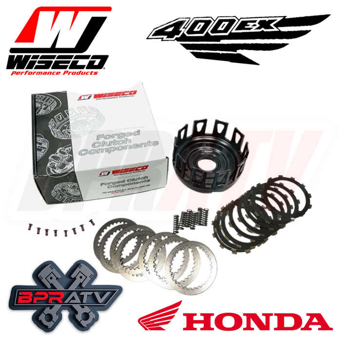 99-04 Honda TRX 400EX Wiseco Heavy Duty Billet Clutch Basket Fibers Springs Kit