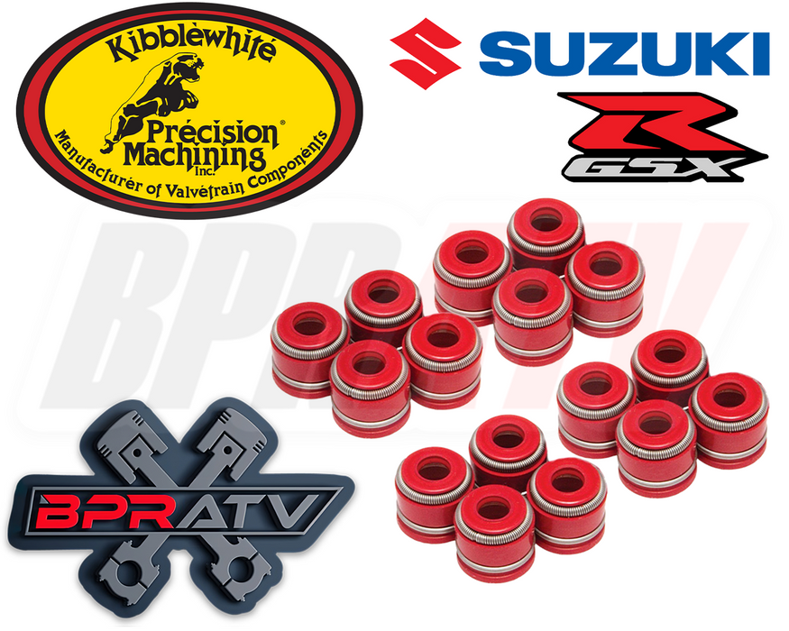 99-17 Suzuki GSX-1300R Hayabusa Kibblewhite Red Viton Valve Seals Head Rebuild