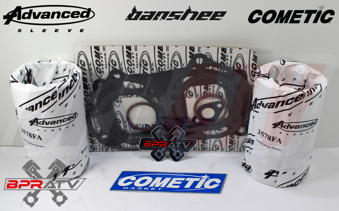 Yamaha Banshee 350 421cc 68mm Big Bore OEM Cylinder Sleeve Kit & Cometic Gasket