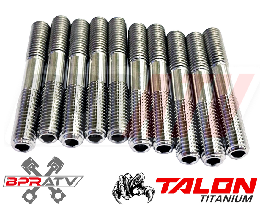 Yamaha Banshee 350 BPRATV TITANIUM Cylinder Head Studs Stud Kit & Ti ACORN Nuts