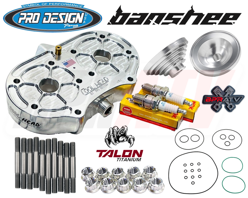 Banshee YFZ 350 4 Mil Cheetah Cub Pro Design Cool Head 24cc Domes Titanium Nuts