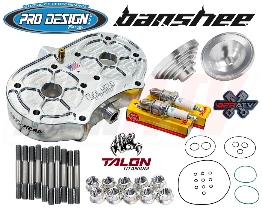 Banshee YFZ 350 Cheetah CUB Pro Design Cool Head 17cc Domes Studs Titanium Nuts